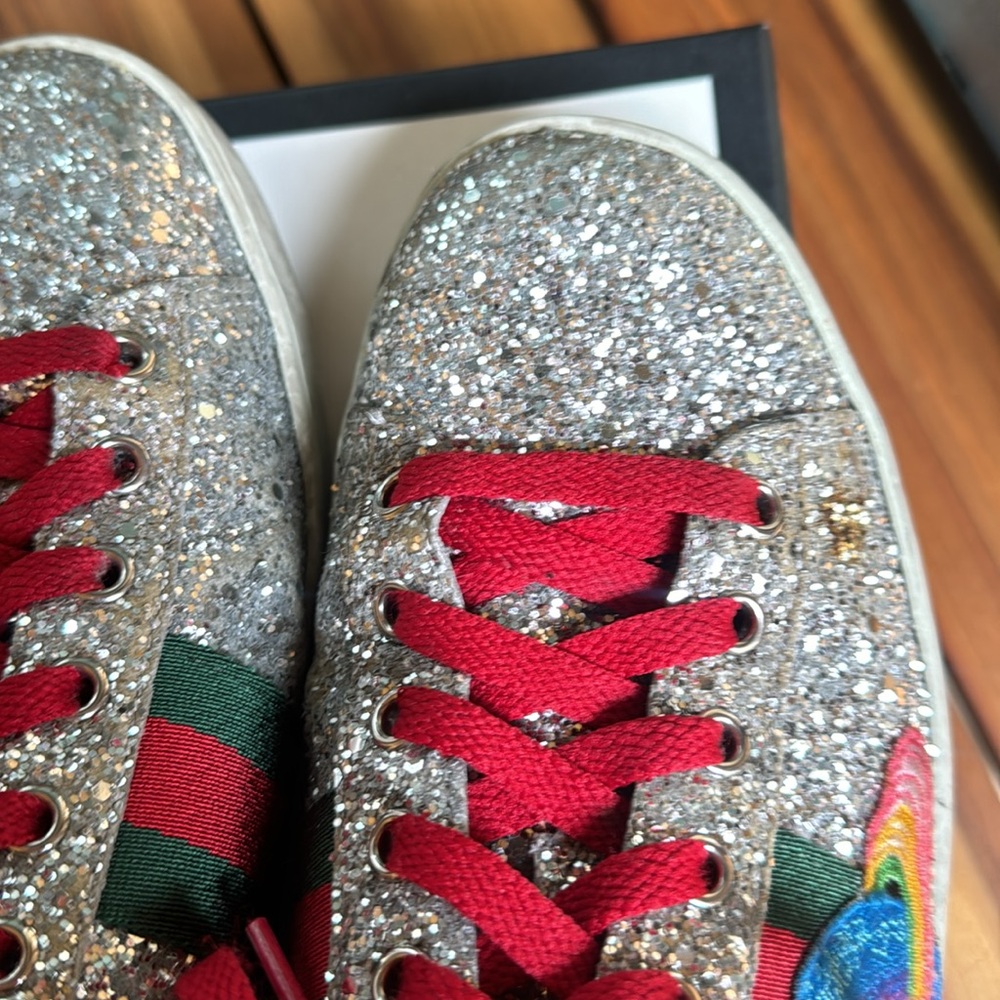 GUCCI SILVER SPARKLY SHOES - Picture 5 of 9